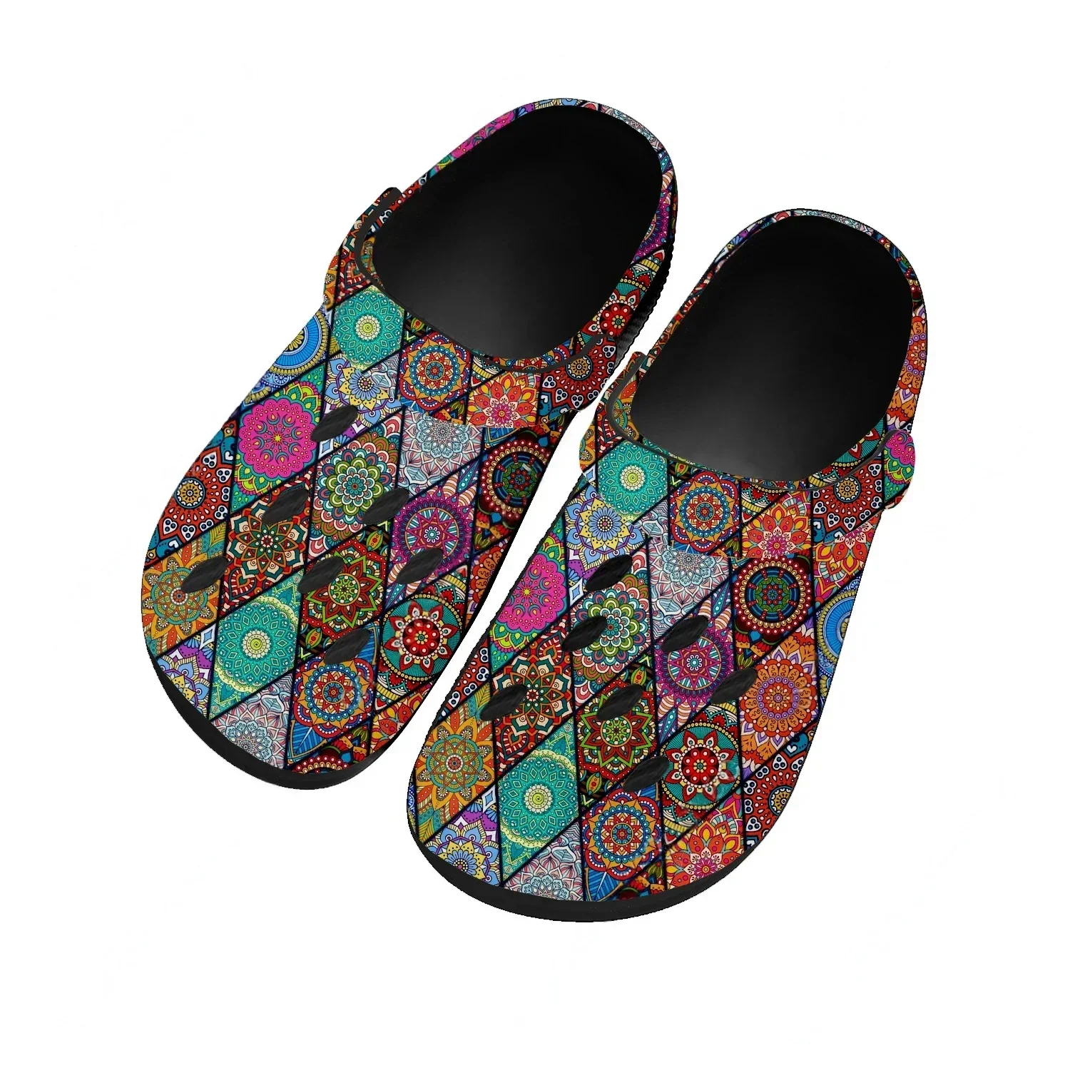 Bohemia Mandala Geometric Sandals Women Teenager Home Fashion Water Shoe Garden Breathable Comfort Beach Hole Slippers