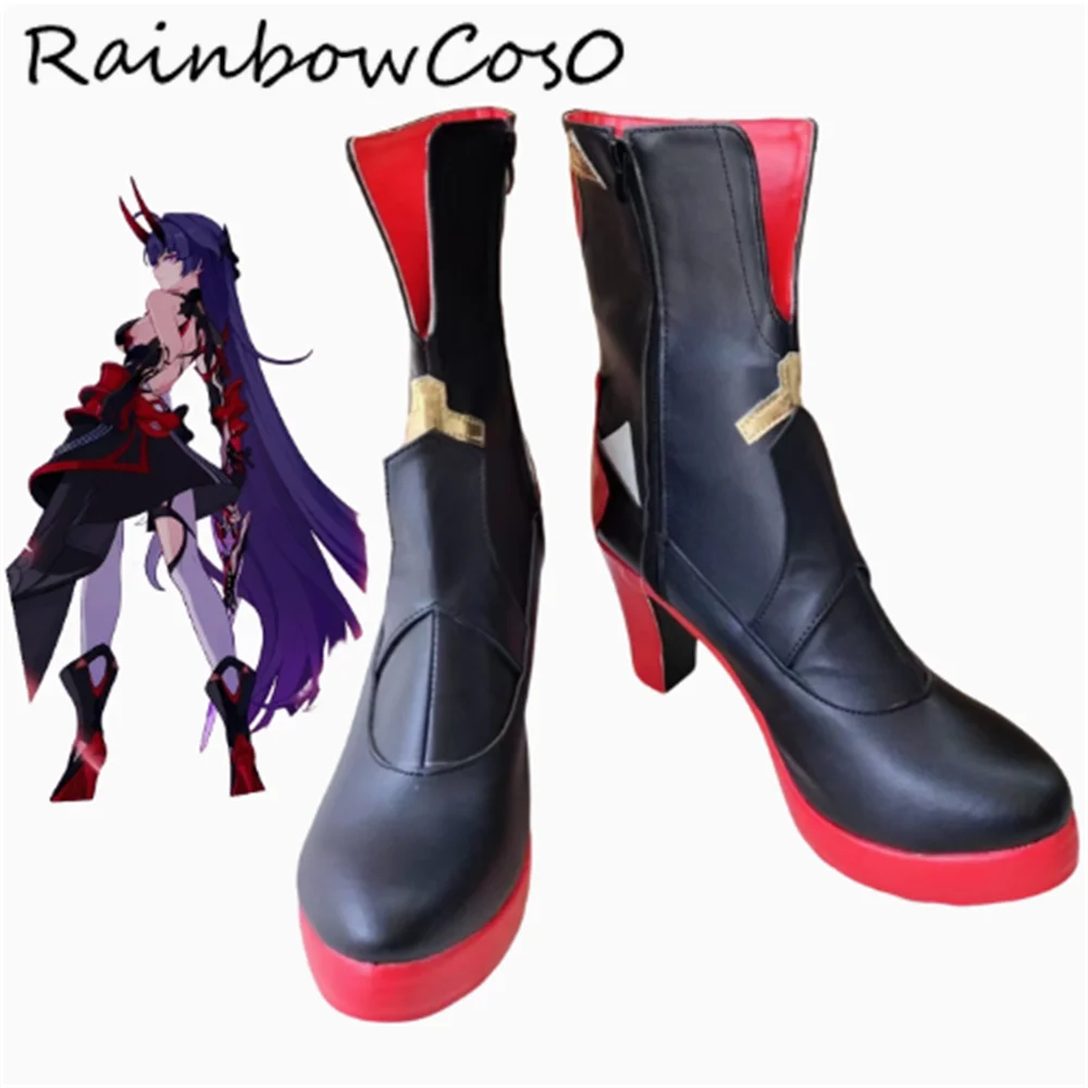 Herrscher of Thunder Honkai Impact 3 Scarpe Cosplay Stivali Gioco Anime Party Halloween RainbowCos0 W4913
