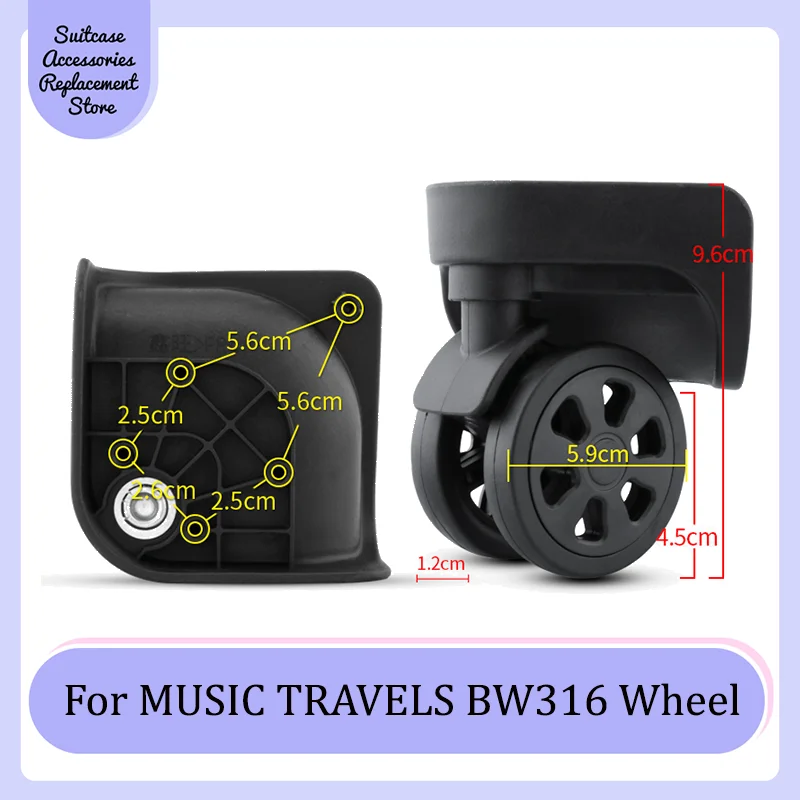 Geschikt voor MUSIC TRAVELS BW316 Universele wieltrolleywielvervangingsaccessoires Roller Travel Case Quiet Wear Pulley