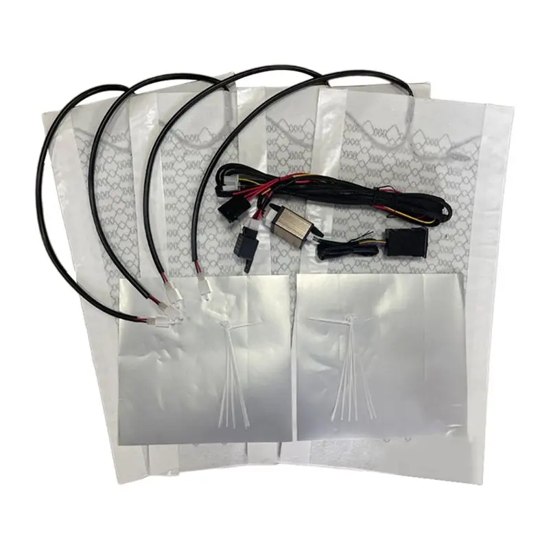 

ABHX-Универсальный встроенный комплект обогрева автомобильных сидений, подходит для 2 сидений, 12 В, грелки из углеродного волокна W, 5-уровневая система переключателя управления