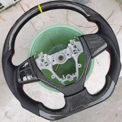 Replacement Real Carbon Fiber Steering Wheel with Leather for Suzuki Vitara 2015-2021