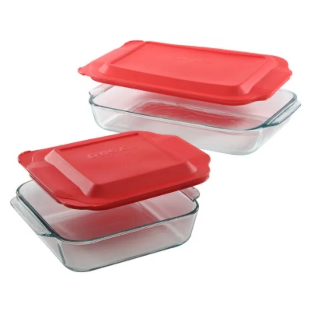 4pc Red Bakeware Set - 3qt & 8