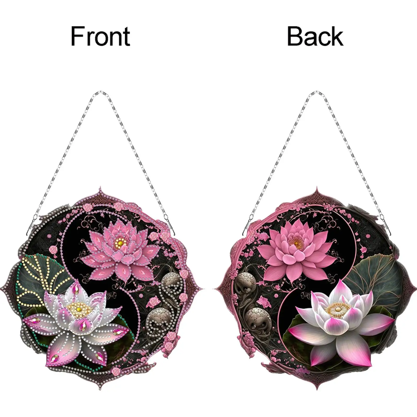 

Набор для алмазной вышивки 2D «Лотос Инь-Ян»: плоская алмазная живопись, подвеска, декор для дома