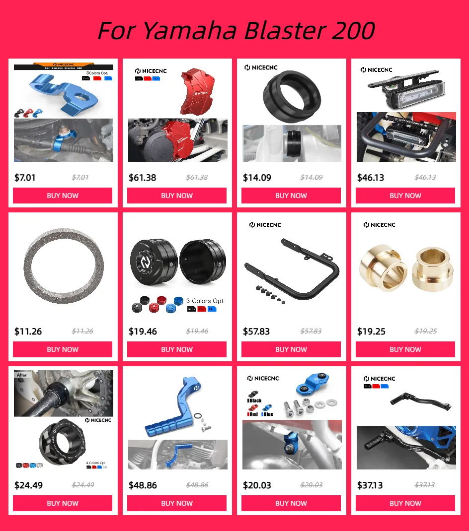 NICECNC für Yamaha Blaster 200 YFS200 1988-2006 Spurstangenkopf- und Kugelgelenk-Set aus Aluminium, ersetzt 1UY-23841-01-00, ATV-Zubehör – Detail 1