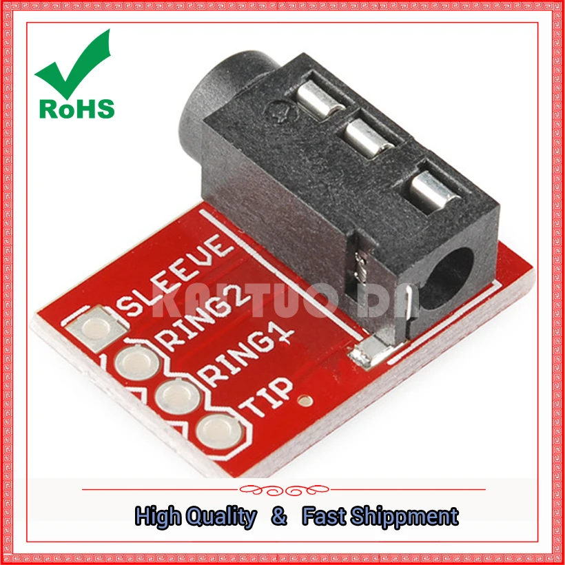 TRRS 3.5mm Audio Block MP3 Stereo Headset Video Microphone Interface Module Board