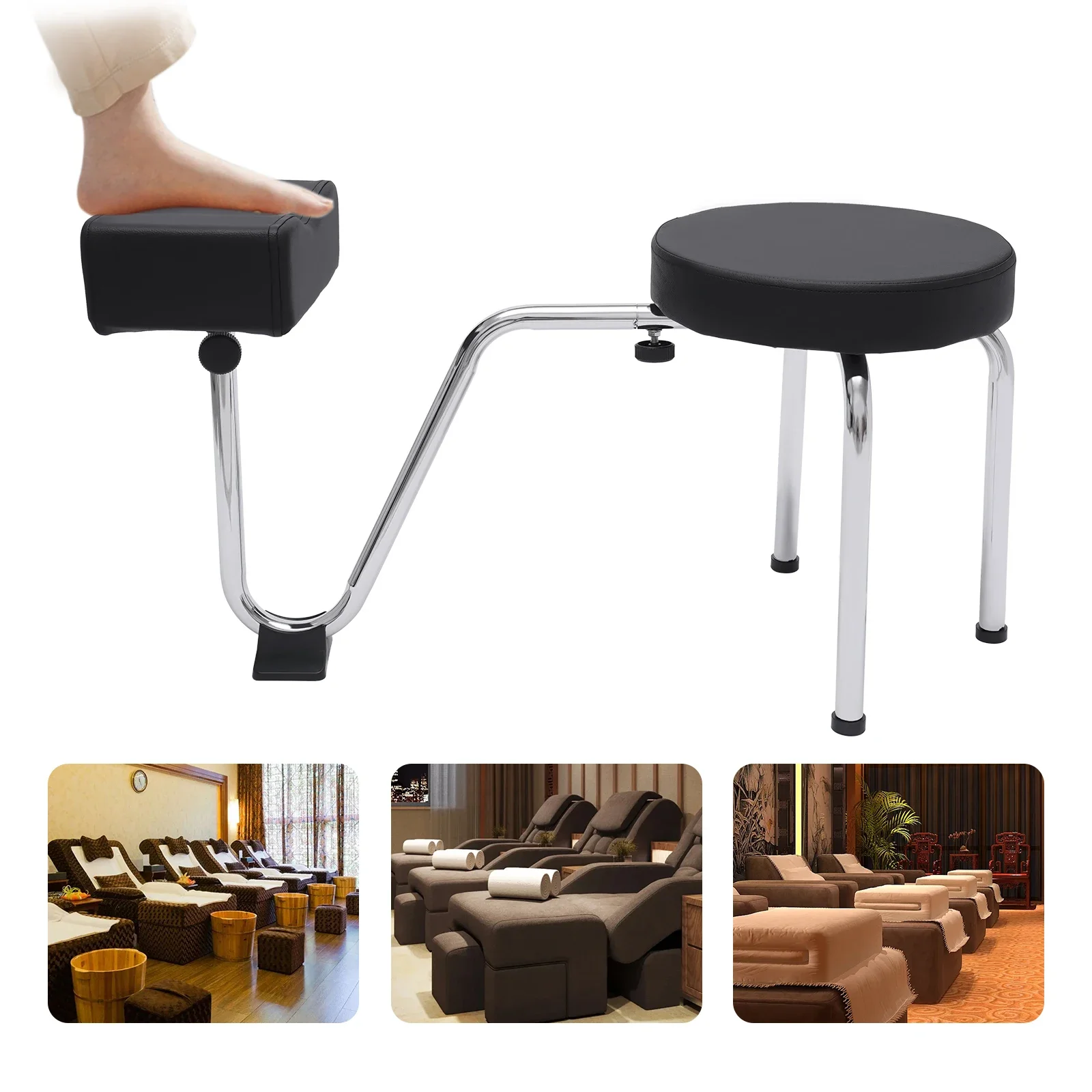 

Salon Pedicure Chairs, Adjustable Foot Stand Pedicure Stool, Portable Spa Foot Rest Stool for Beauty Salons,Chic Salon Furniture