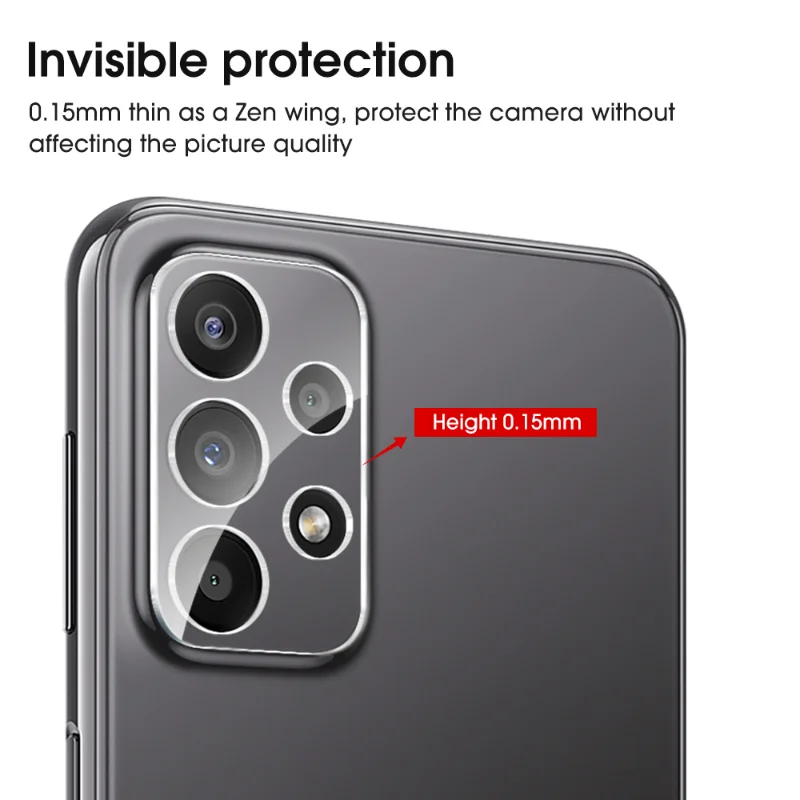 Protector de pantalla de película HD para cámara trasera de Samsung Galaxy A23, Protector de pantalla de lente de vidrio templado antiarañazos para Galaxy A23