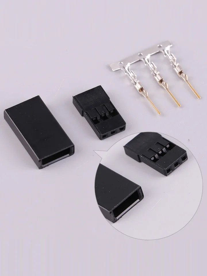 GTIWUNG Ensemble de Connecteur de Servo 2 Prises 3 Broches Mâles et 3