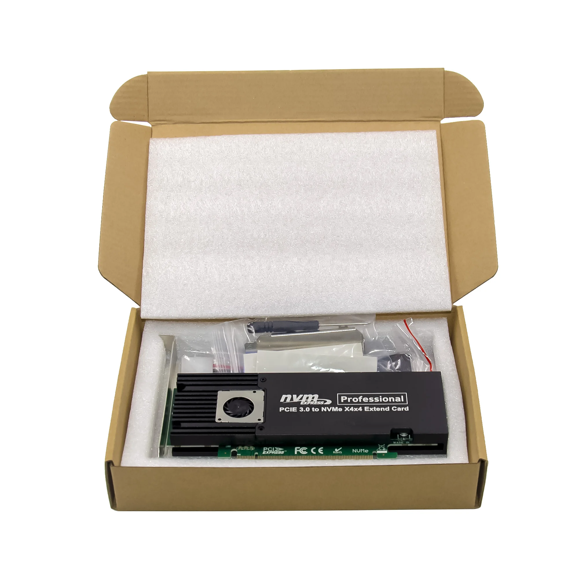 Adapter ASMedia Chipset ASM2824 PCIe X16 do X4 M.2 NVMe SSD