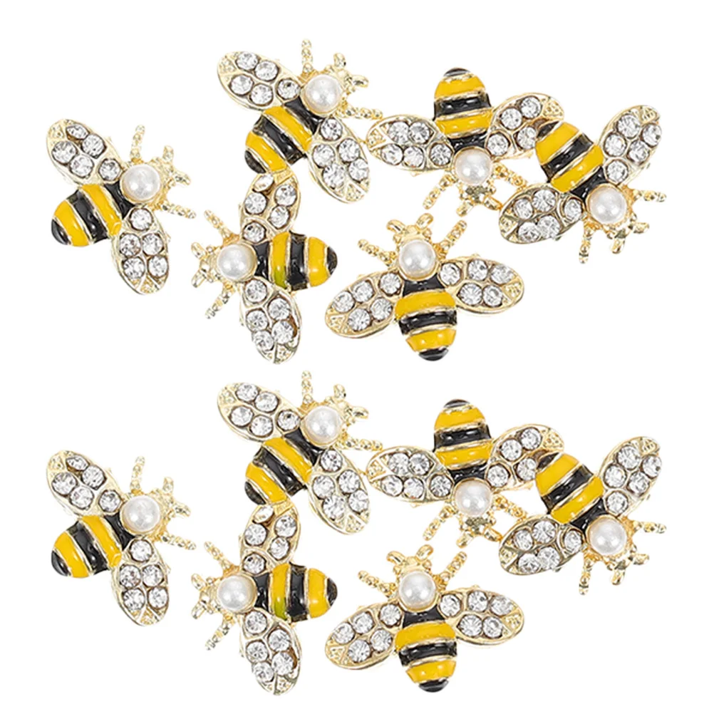 

12 Pcs Bee Nail Decor Art Decorations Accessories for Nails Alloy Bees Jewelry Charms