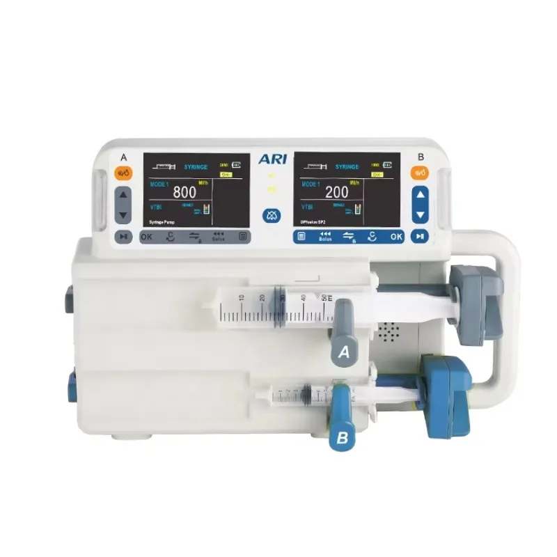 Veterinary Dual Double Channel Electric Syringe Infusion Pump Portable Animal Infusion Pump For Pet Animal Clinic Hospital