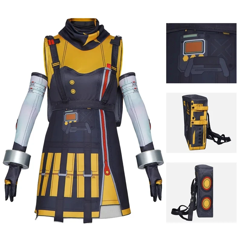 

v;7,e\6'Trendy Cosplay Costume for Women Anime Game-Inspired Mechanic Outfit Kawaii Workwear Roleplay Halloween Party Dh;3,p\5/