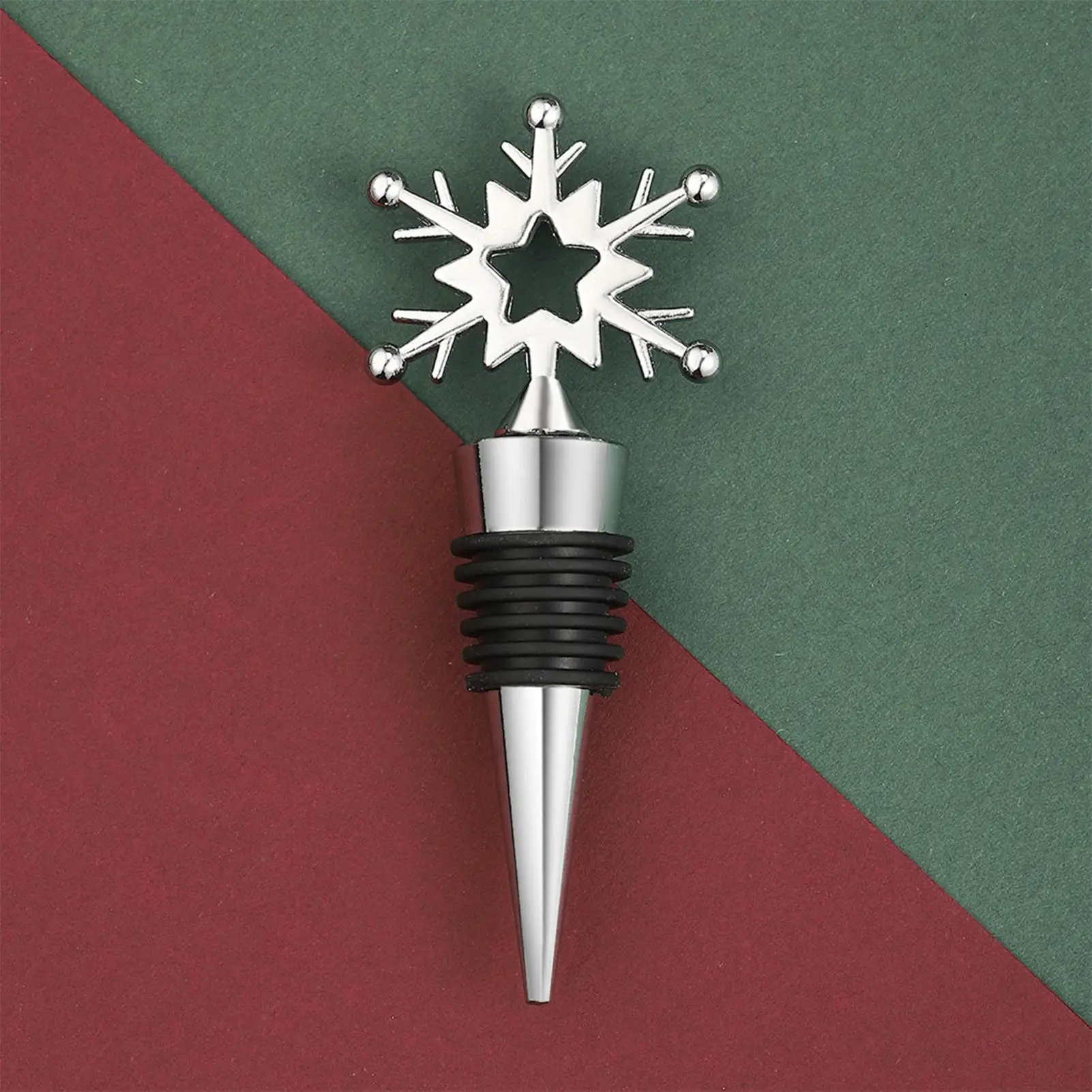

Bottle Stopper Reusable Airtight Christmas Decor Zinc Alloy Snowflake Wine Saver Corks For Champagne Whisky Alcohol Beverage