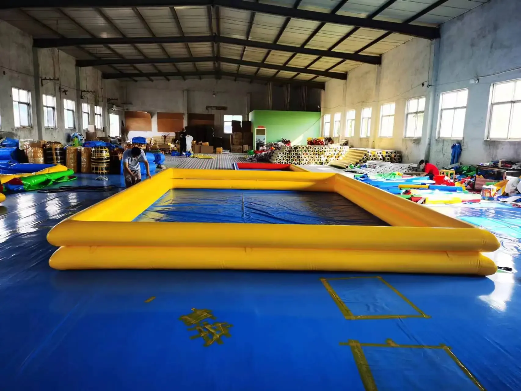 

#Inflatable double-layer ocean ball pool cartoon wave pool children's park stalls trampoline trampoline slide