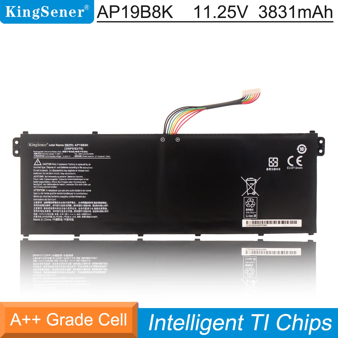 

KingSener AP19B8K Laptop Battery for ACER Aspire A314 A315 A317 A315-23 A315-58 A317-52 A317-53 Series Laptop 11.25V 3831mAh