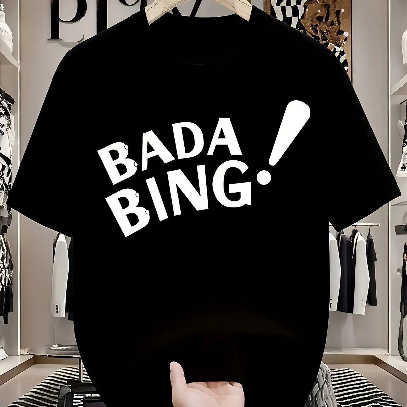 Sopranos Bada Bing Graphic Relaxed Fit Lounge Clothing Loose Fit Shirt Graphic Tee Breathable Fabric Comfortable Material