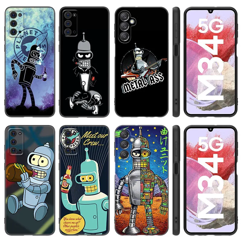 Cartoon F-Futuramas Phone Case For Samsung Note 10 Lite 20 Ultra M04 M13 M32 4G M34 M42 M52 M53 M54 M55 5G M11 M12 M21 M31 M51