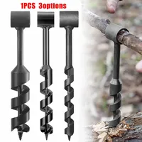 1pcs Outdoor Survival Tool Wood Drill Manual Hand Auger-Wrench For Bushcraft Settlers  45# Carbon Steel