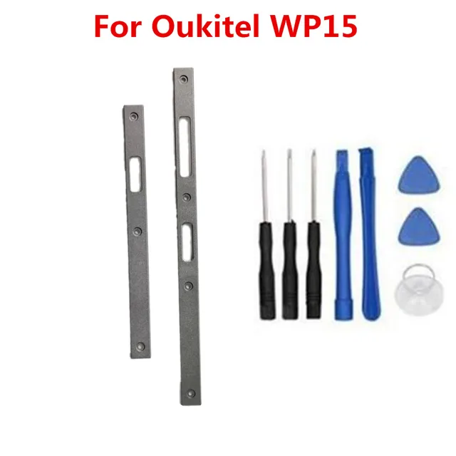 Dla Oukitel WP15 obudowa telefonu komórkowego środkowy boczny metalowy obudowa zewnętrzna wodoodporna boczna obudowa do klawiatury akcesoria do naprawy części zderzak