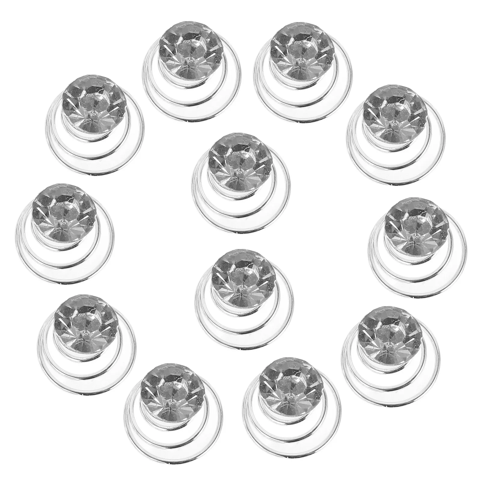 

12 Pcs Metal Hair Clip Silver Pins Coil Rhinestone Birthday Decorations Haar Clips Damen Bun