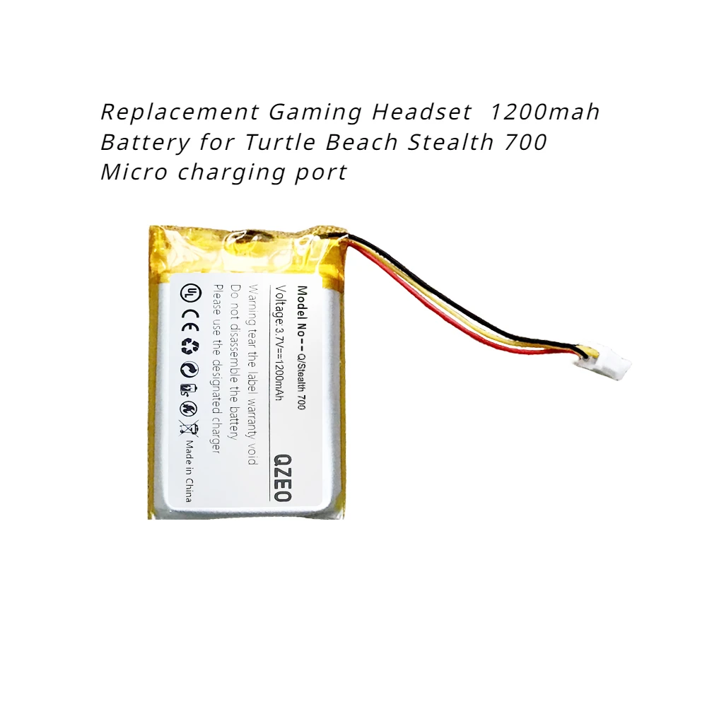 Replacement Gaming Headset Battery for Turtle Beach Stealth 700 Gen 1 2 Gen1 Gen2 700X 520 600 500P 600X 600 Gen 2