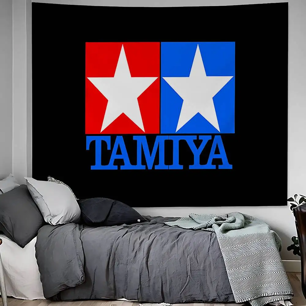 T-Tamiya Long Colorful Tapestry Wall Hanging Hippie Flower Wall Carpets Dorm Decor Wall Art Decor