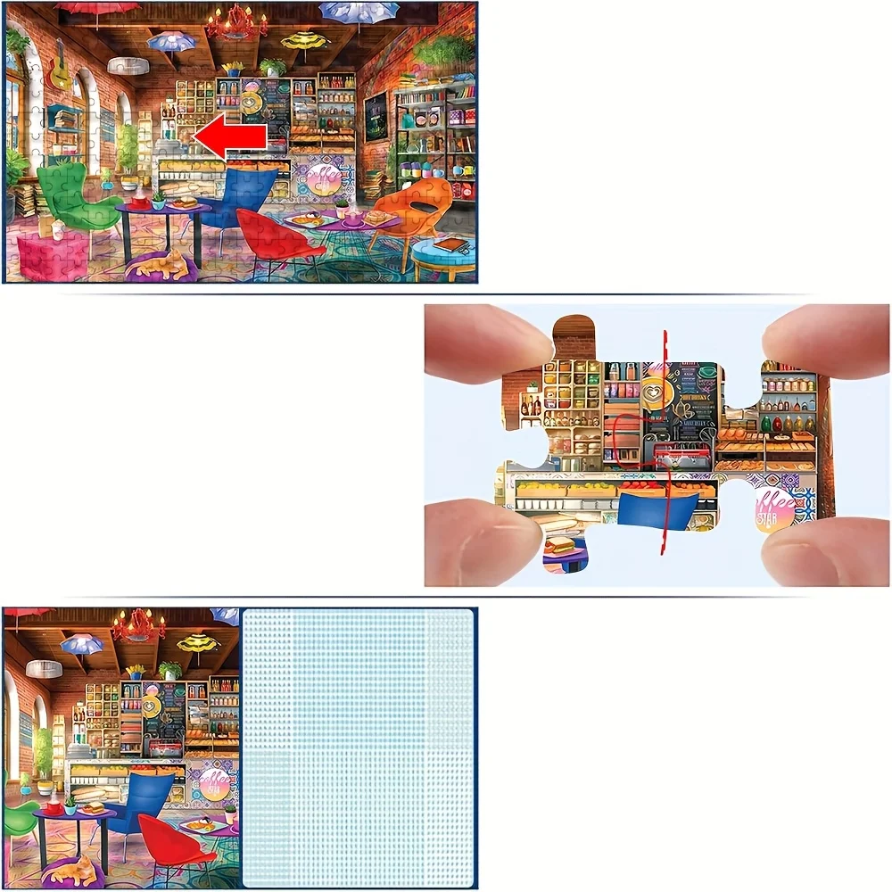 500/1000ピース 大人向けパズル、高品質、リラックスできる楽しいファミリーゲーム、誕生日、クリスマス、ハロウィン、ギフトに最適、ディープ