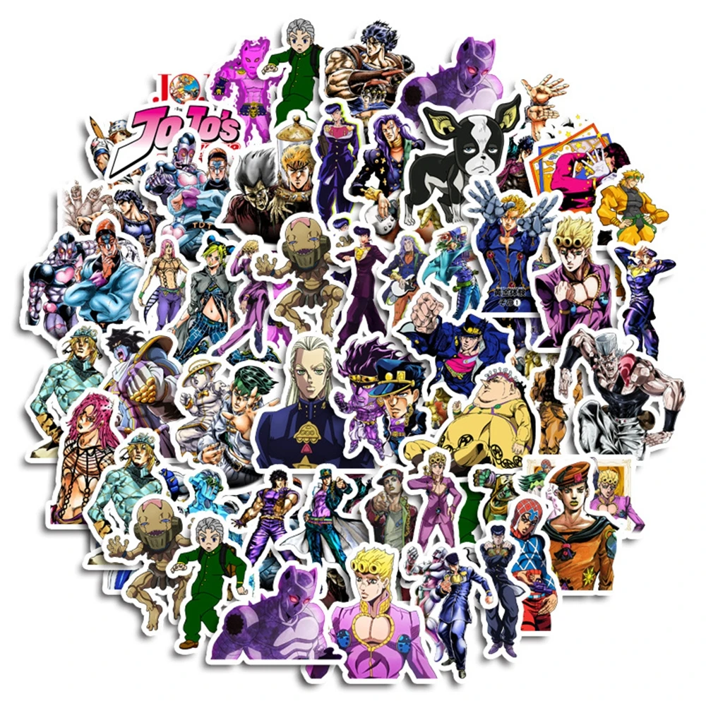 1 Pack Anime Sticker JoJo's Bizarre Adventure Action Figures Kujo Jotaro Character Model Decorative Supplies Gift Toy