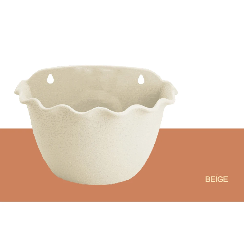 

Semi-circular Plastic Flower Pot Hanging Pots for Plants Planters Indoor Basket Outdoor Half Garden Wall