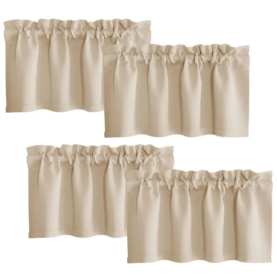 

Energy Efficient Valance for Windows Rod Pocket Room Darkening Durability Topper Curtains Christmas Valance 16 Inch Length for B