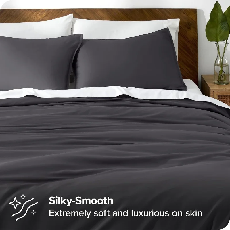 3pcs Lyocell Duvet Cover Set Luxury Solid Silky Cooling Bedding Set(no Sheet) Quilt Cover+Pillowcases Twin Queen King Home Use