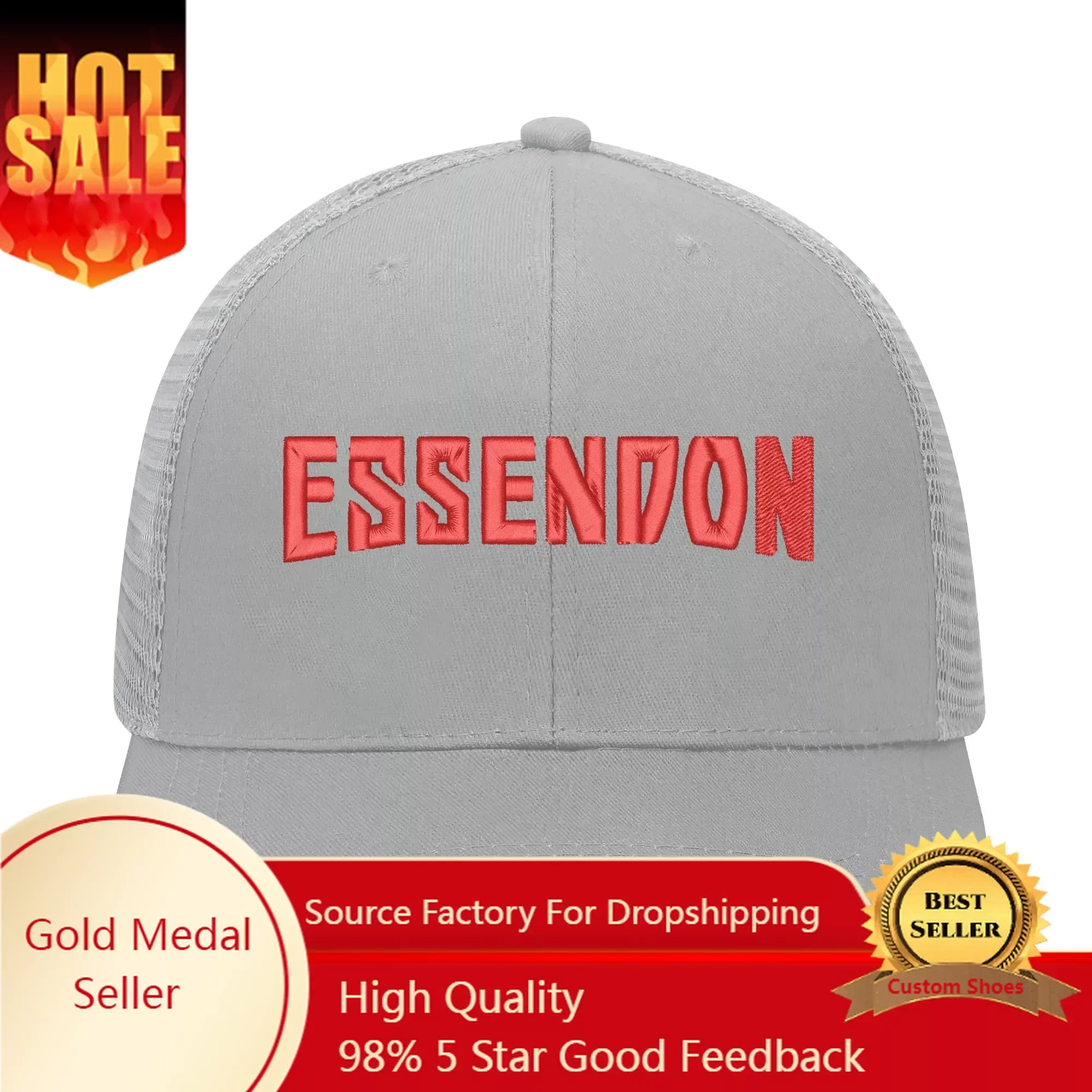 

Essendon Bombers Australian Football Embroidery Hat Mens Womens High Quality Casual sports cap breathable Custom Made DIY