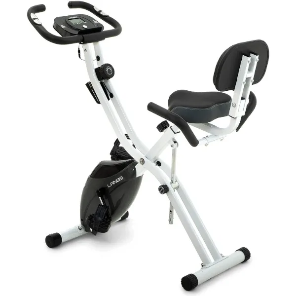 

LANOS Workout Bike For Home - 2 In 1 Recumbent Exercise Bike and Upright Indoor Cycling Bike Positions