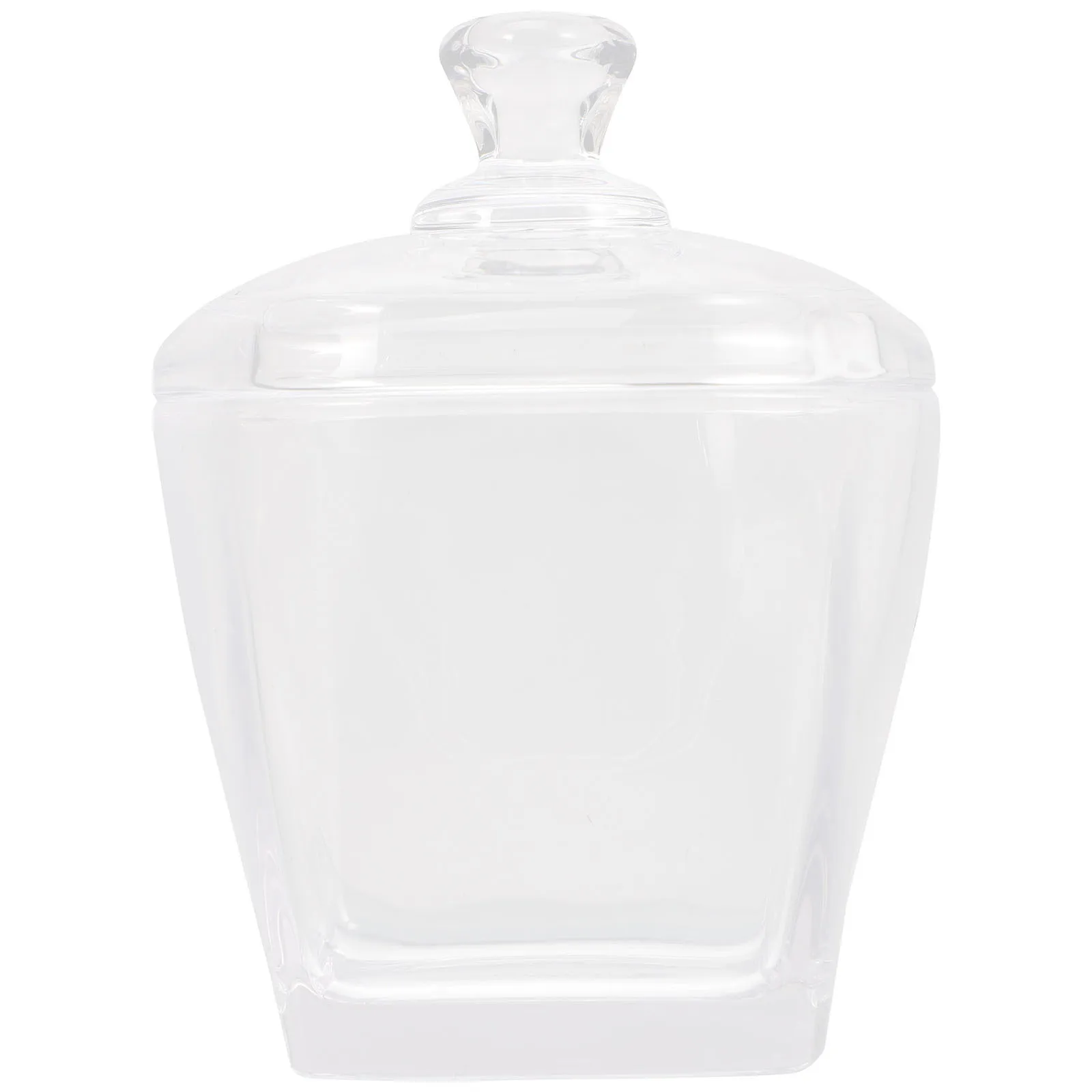 

Clear Glass Storage Jar with Lid Airtight Candy Container for Home Kitchen Snacks Tea Coffee Dry Fruits Decorative Desktop