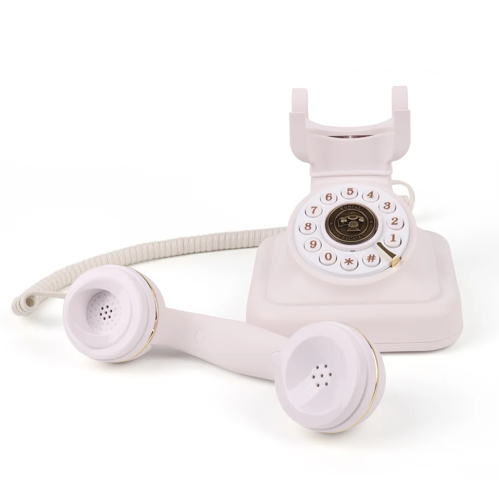 Old Fashioned Retro Telefone, Gravação Telefone para Bênçãos de Casamento, White Voice Recorder, Novo, 2024