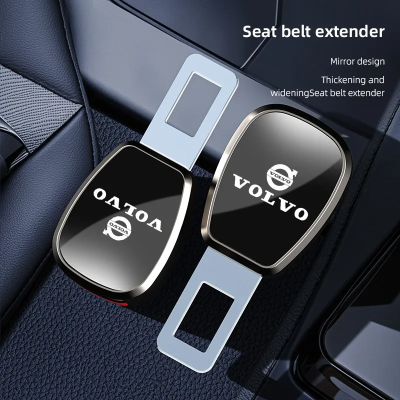

For Volvo XC90 V90 V60 XC60 V40 S80 S60 S90 C40 XC40 Rdesign Car Seat Belt Extender Seatbelt Lock Buckle Clip Plug Accessories