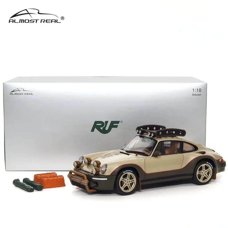 1:18RUF Rodeo prototype concept car 2020 alloy full open alloy compression shaft miniature simulation car model，adult decoration