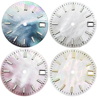 28.5mm NH35 NH35A Watch Dial Green Luminous White/Blue Watches Automatic Movement Parts