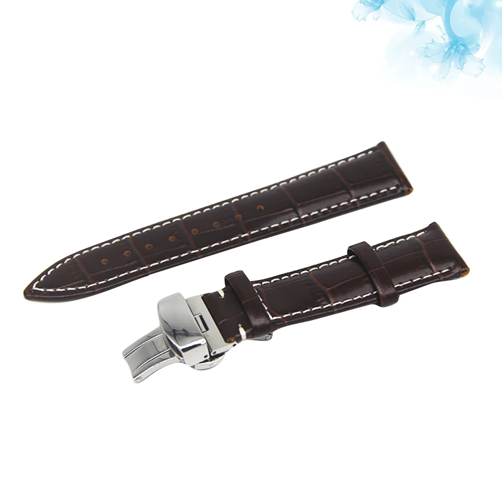 

18Mm Straps Smooth Edges Watch Straps Heavy Duty WatchB Butterfly Buckle Wristwatch B Durable Replacement