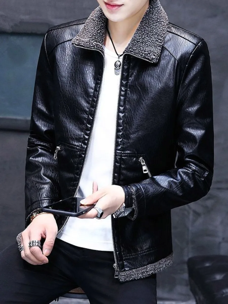 men's-fce-lined-thiened-leather-jaet-soft-comfortable-coat-youth-leather-vest-warm-collar-slim-fit-multiple-pieces-set
