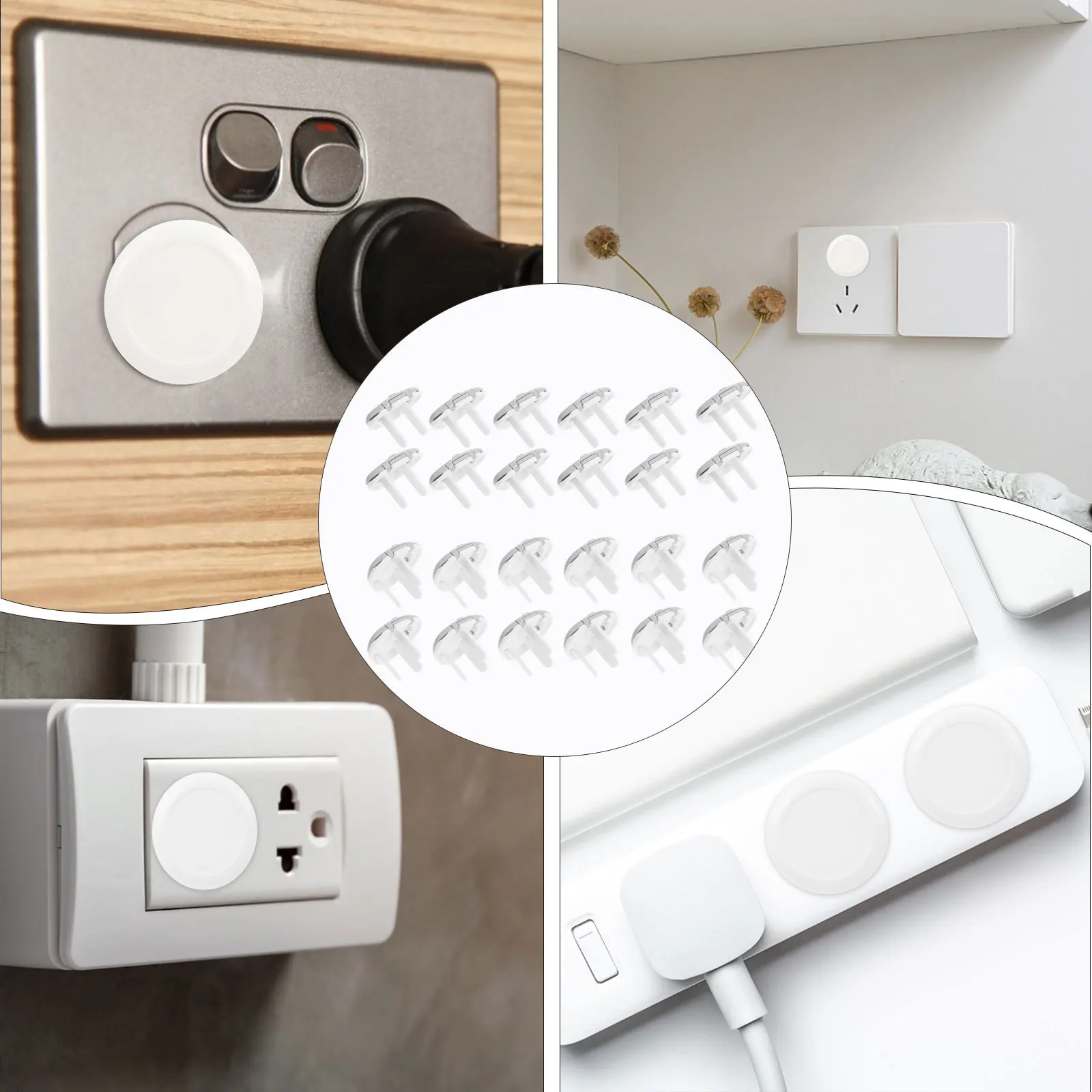 

50Pcs Baby Proof Outlet Covers Electric Socket Plug Covers Child Safety Protectors Socket Caps Prevent