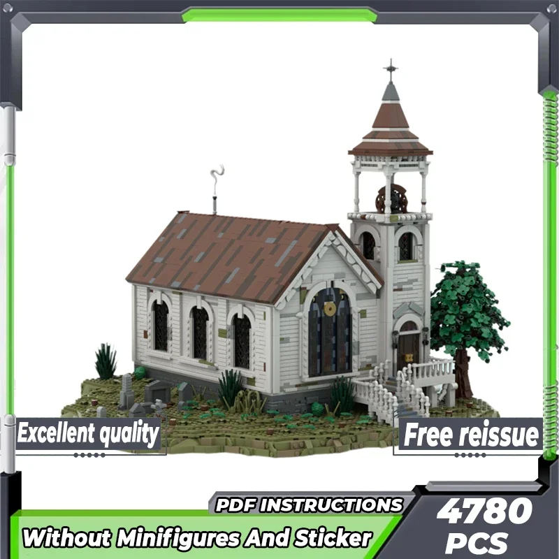 Popular Game Model Moc Building Bricks Western Redemption Church Technology Modular Blocks Gift Christmas Toys DIY Sets Assembly