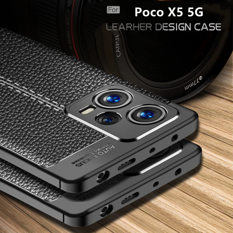 For Xiaomi Poco X5 5G Case For Poco X5 5G Cover Capas Shockproof Armor Phone Bumper TPU Soft Leather Fundas Poco X 5 X5 Pro 5G