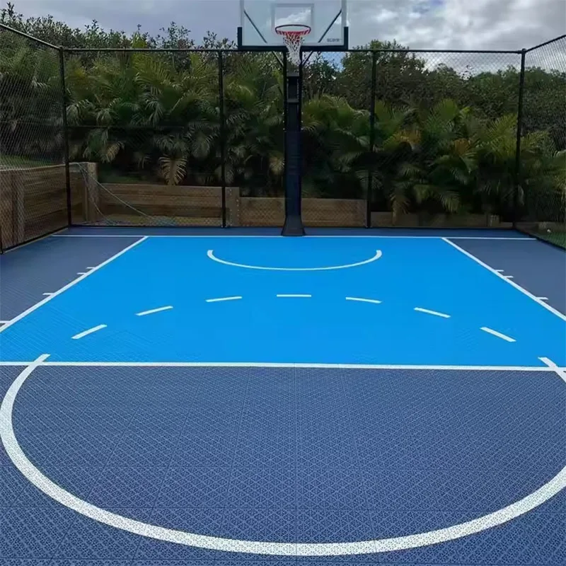 

Outdoor Portable Sport Surface Synthetic Flooring PP Interlocking Flooring for 35*35 Feet Basketball Court