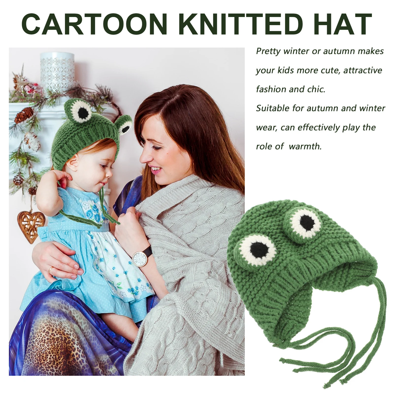

1Pcs Winter Baby Knitted Thick Hat Animal Design Warm Kids Size Fits Most Autumn Knitted Hat Lovely Hats