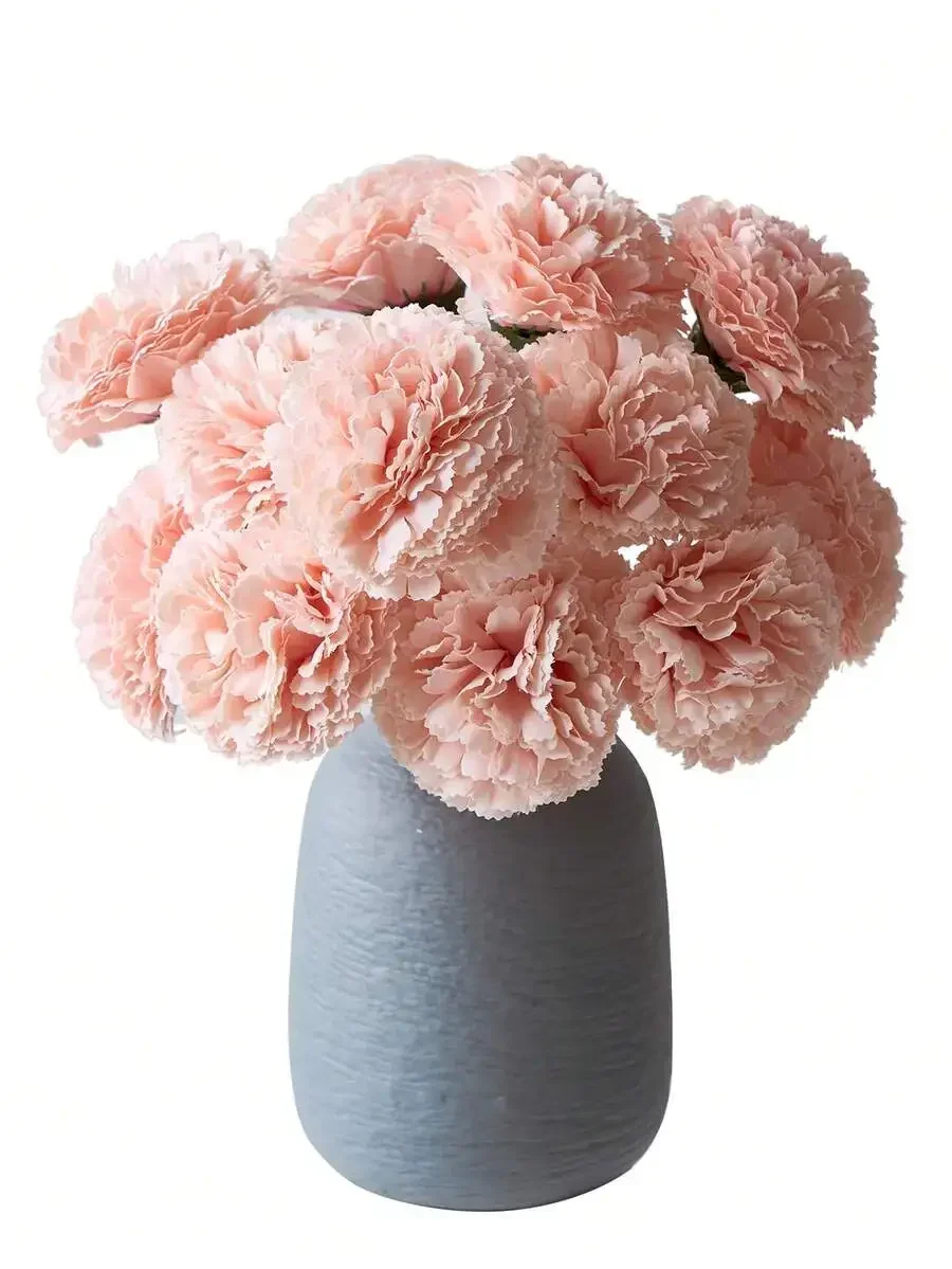 

6/12pcs Artificial Carnations Artificial Flowers Stems Silk Faux Flowers For Funeral Arrangements Wedding Bouquets Cemetery