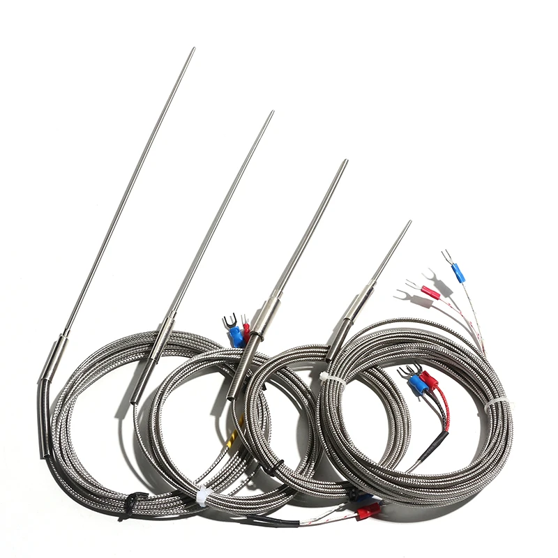 1PC 3M Type K Armored WRNK-191 Probe Thermocouple Wire 0-1100 Degree 2-wires Temperature Sensor Flexible Temperature Probe