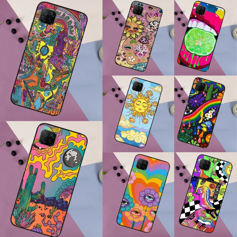 Indie Hippie Art For Huawei Nova Y91 Y90 Y60 Y70 Y61 9 10 SE Nova 11 Pro 3i 8i 11i 5T P20 P40 P30 Lite Case