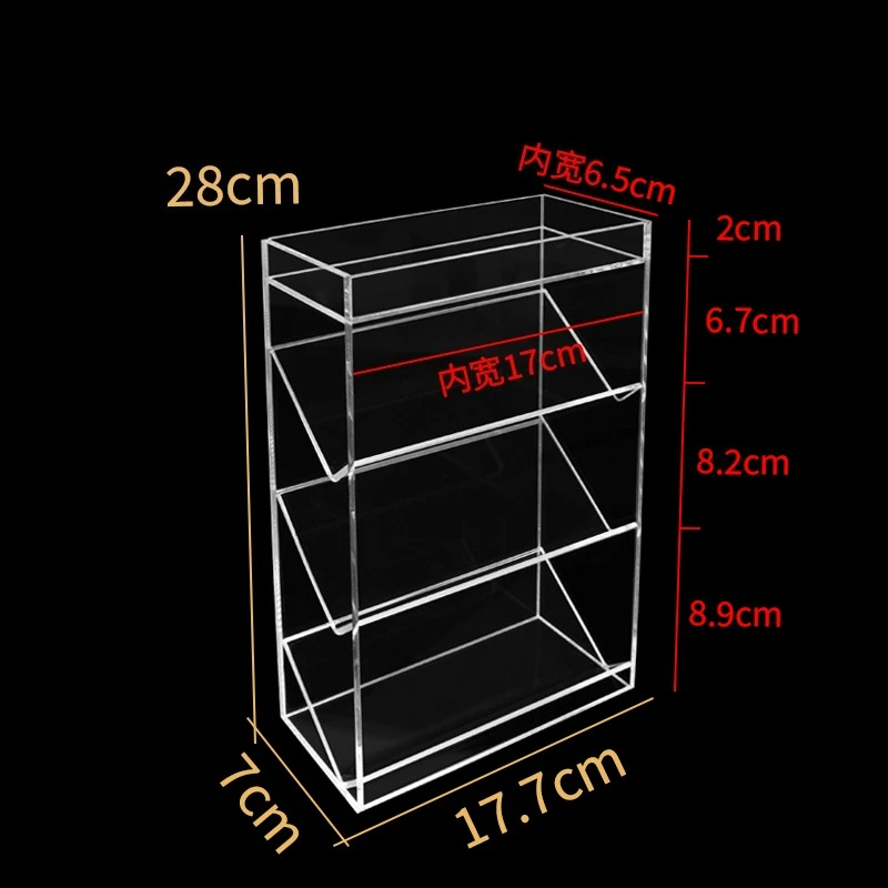 HD Clear Acrylic Display Cabinets Multi-Level Tower W/ Humidity-Control Drawers Stand for Figurines, Badges & ACG Anime Cards view 3