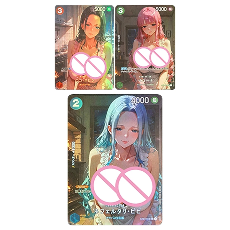Anime Goddess Story Diy Color Flash Cards Nami Reiju Yamato Hancock Robin Collection Cards Christmas Birthday Gifts Boy Toys